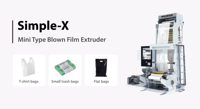 mini type blown film machine for small plastic bags
